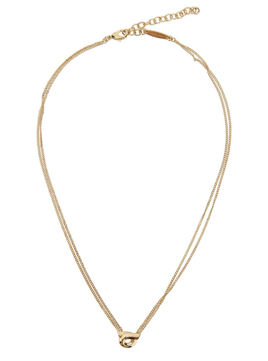 FERRAGAMO GOLD-COLORED NECKLACE WITH GANCINI PENDANT IN BRASS WOMAN - 1