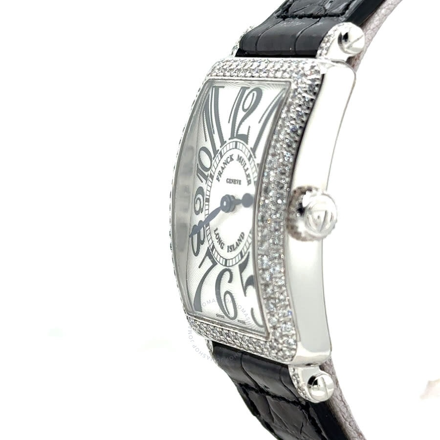Pre-owned Franck Muller Long Island Quartz Diamond Silver Dial Ladies Watch 902 QZ D - 4