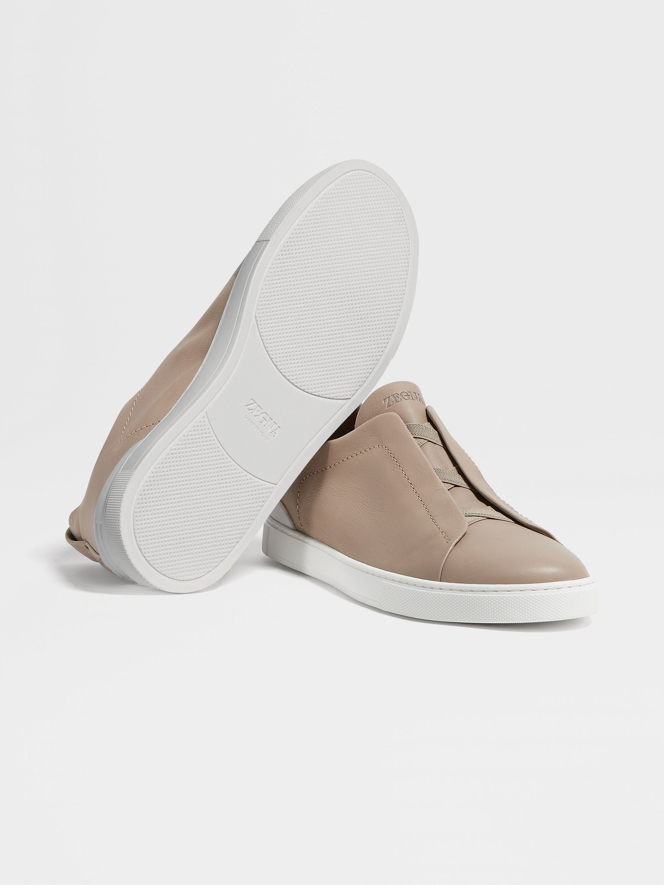 LIGHT TAUPE TRIPLE STITCH™ SECONDSKIN SNEAKERS - 6