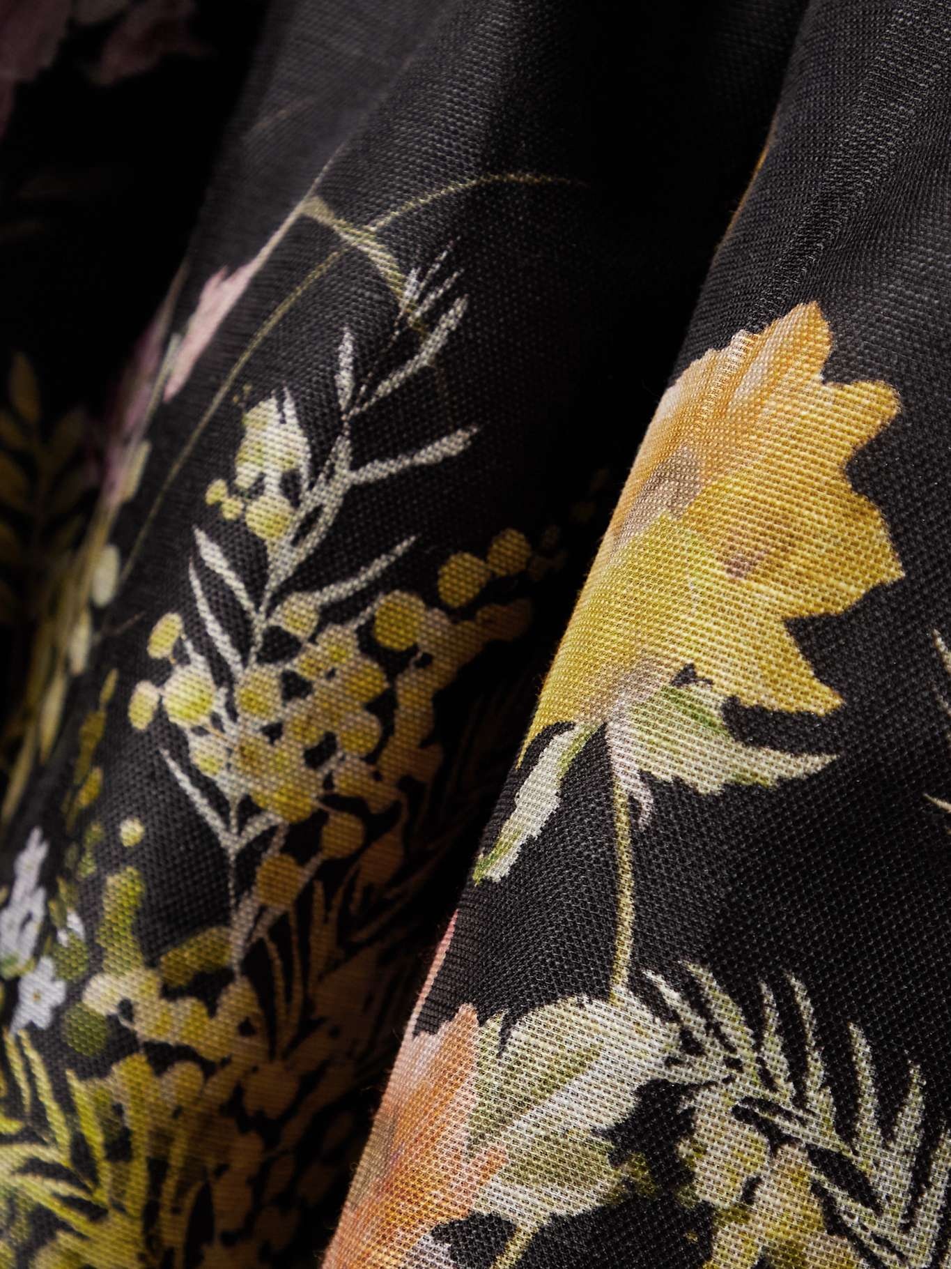 Natura floral-print linen and silk-blend bustier mini dress - 4