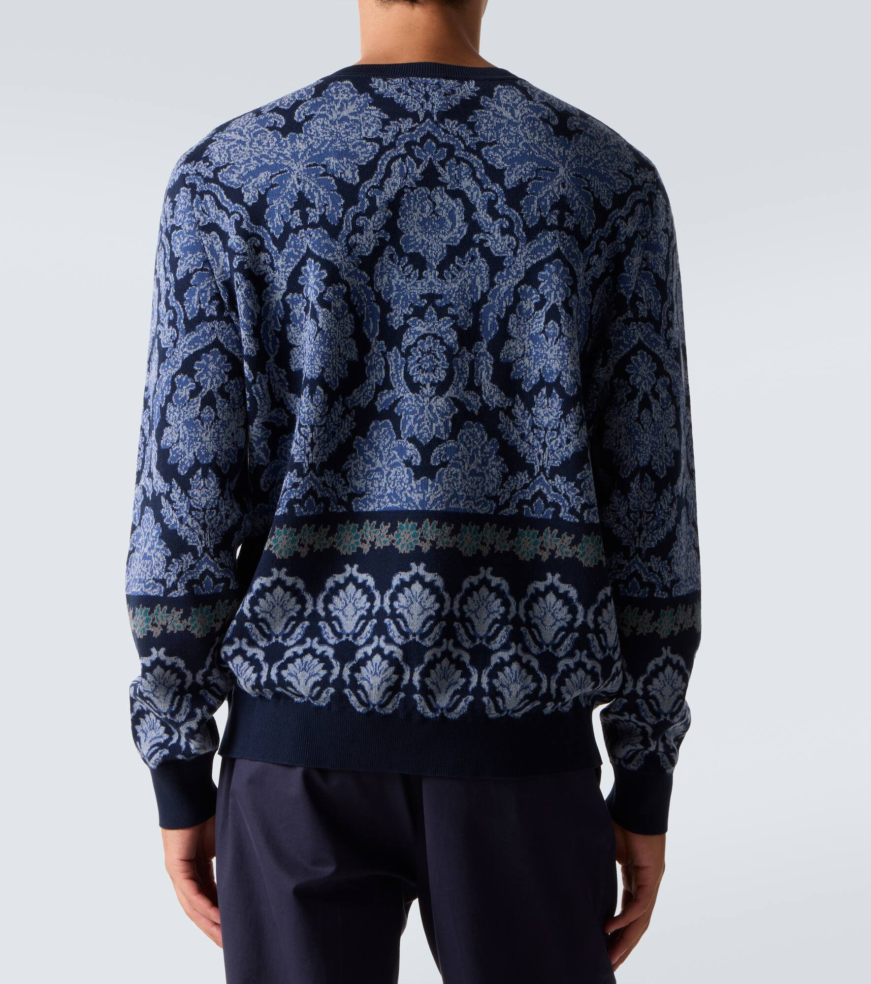 Intarsia cotton sweater - 4
