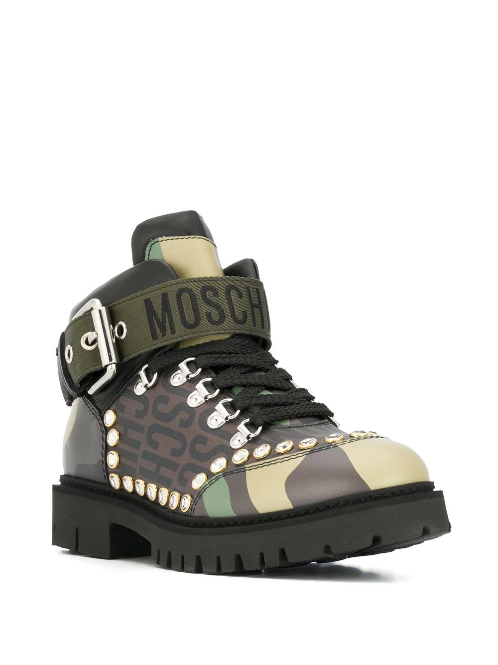 studded camouflage boots - 2