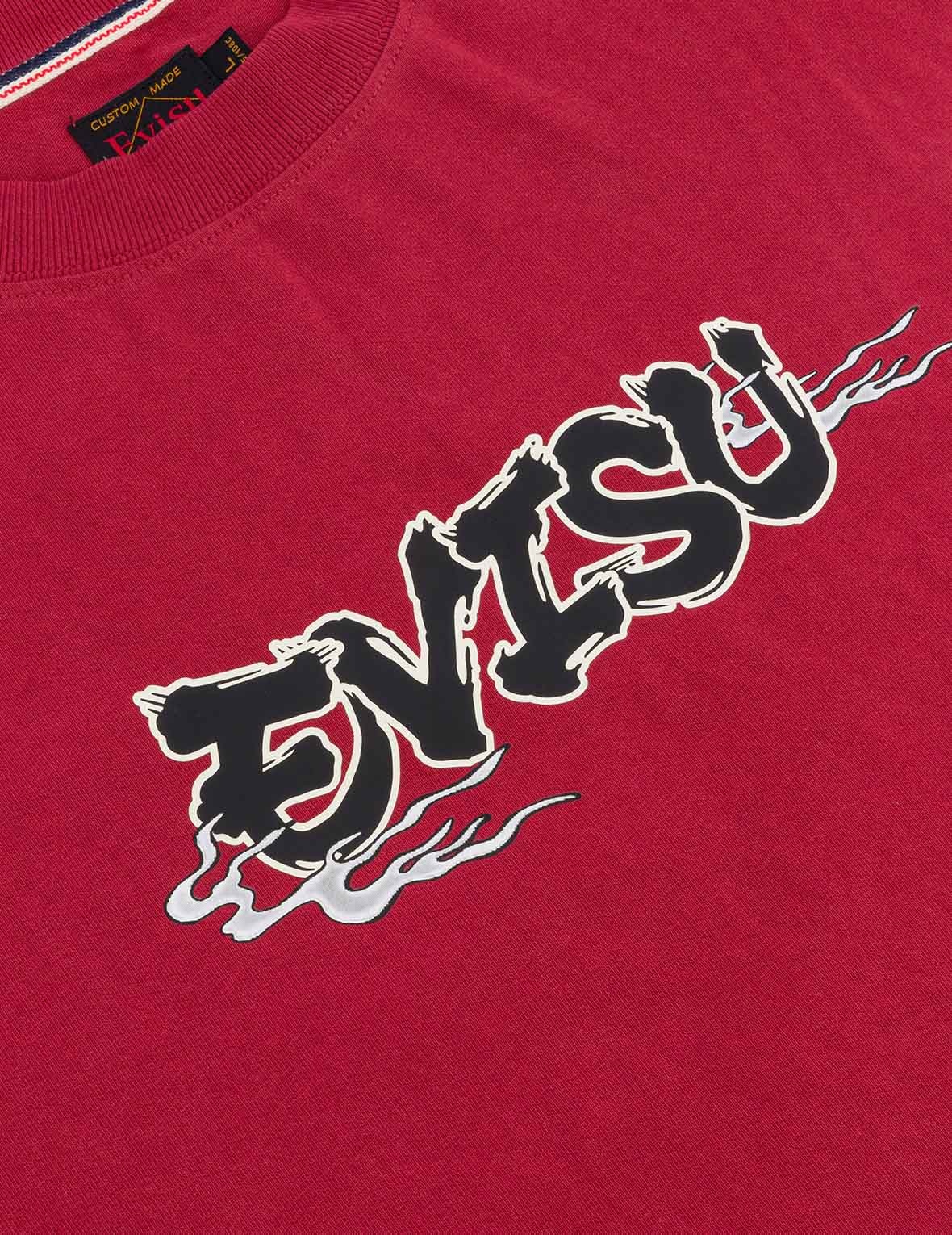 Logo and Ninja Daruma Daicock Print Loose Fit T-shirt - 7