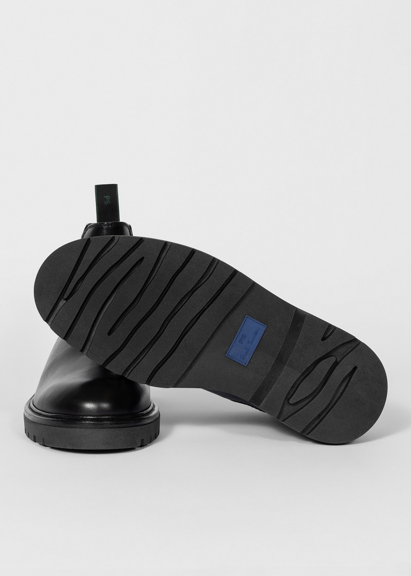 Black Leather 'Xenon' Boots 4