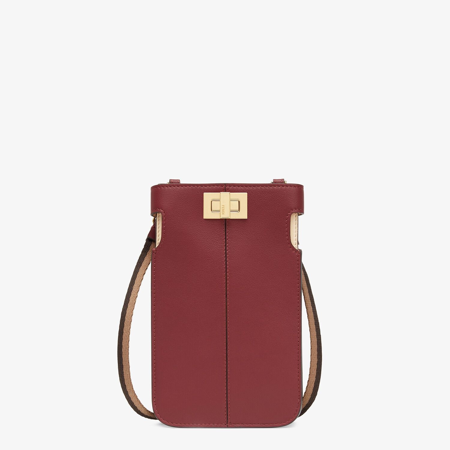 Burgundy leather pouch - 1