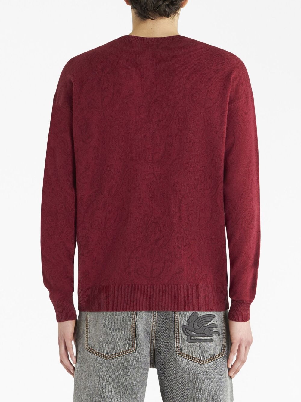 logo-embroidered wool jumper - 3