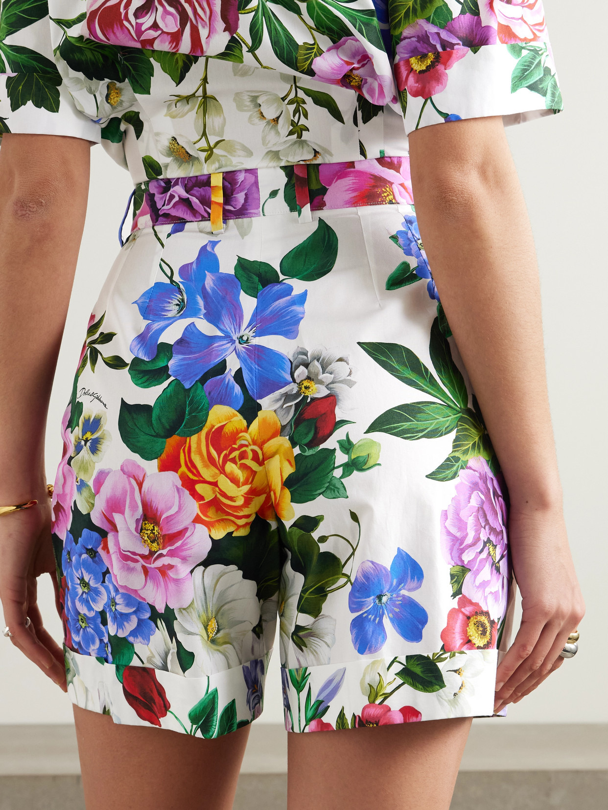 Floral-print Cotton-poplin Shorts - 3