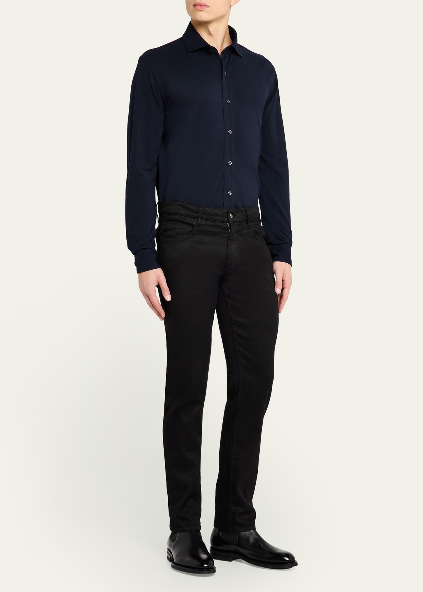 Men's Washed Pique Sport Shirt - 2