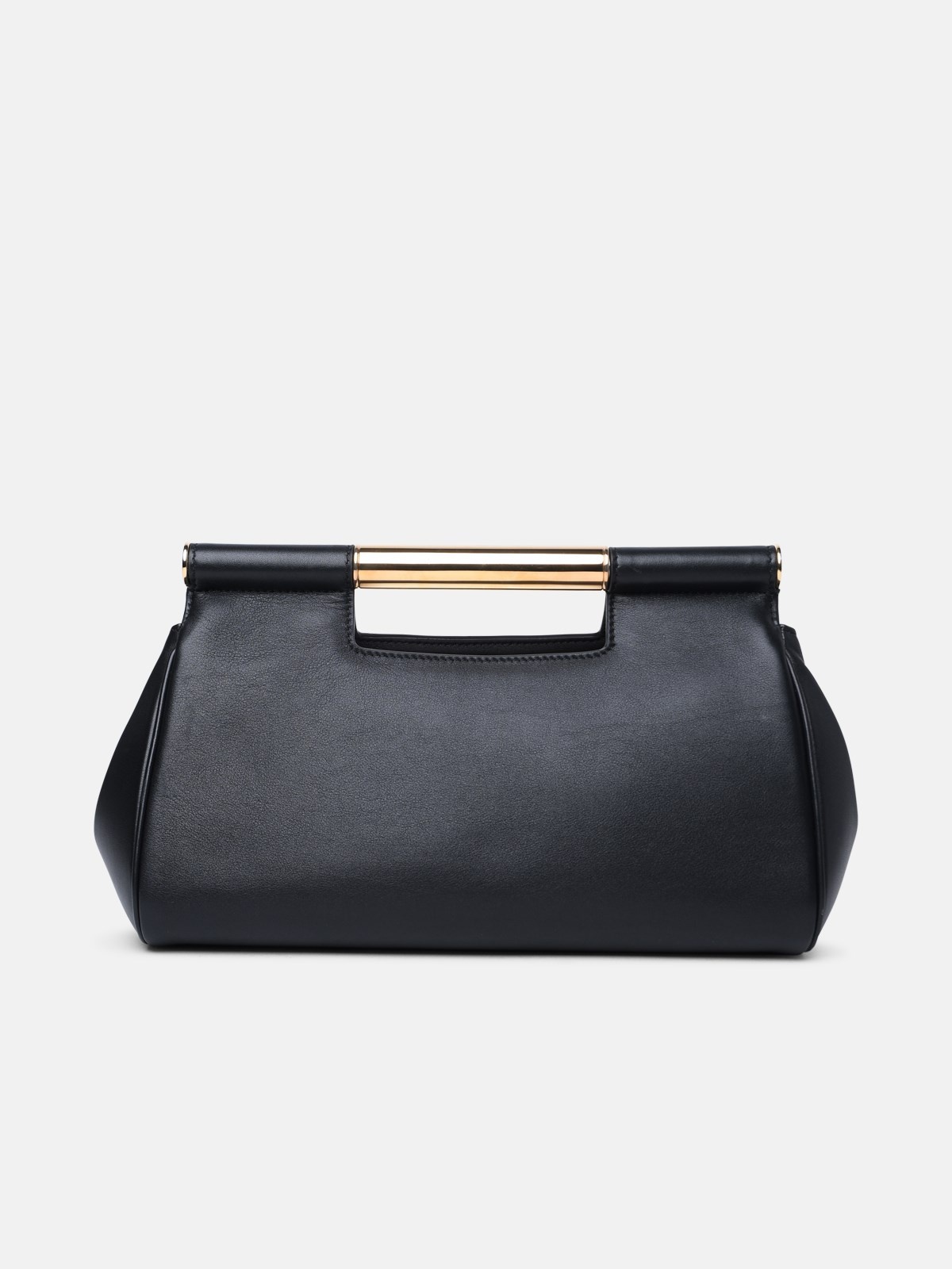 LARGE 'SICILY' BLACK LEATHER CLUTCH - 3