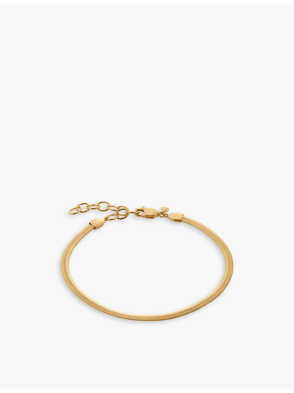 18ct yellow gold-plated sterling-silver snake chain bracelet - 1