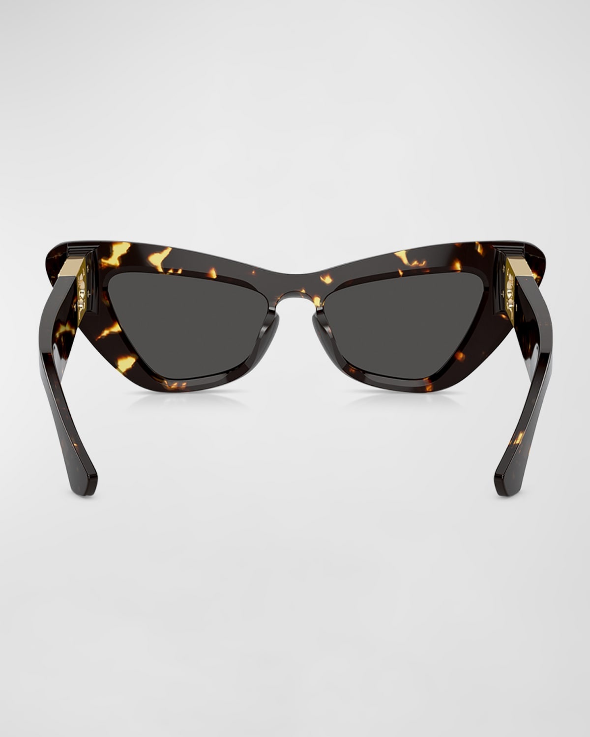 Beveled Acetate & Plastic Cat-Eye Sunglasses - 4