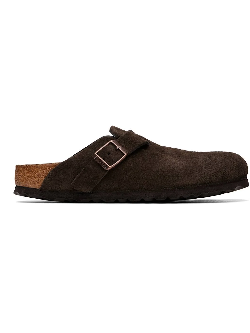 Brown Narrow Boston Soft Footbed Suede Leather Loafers - 1