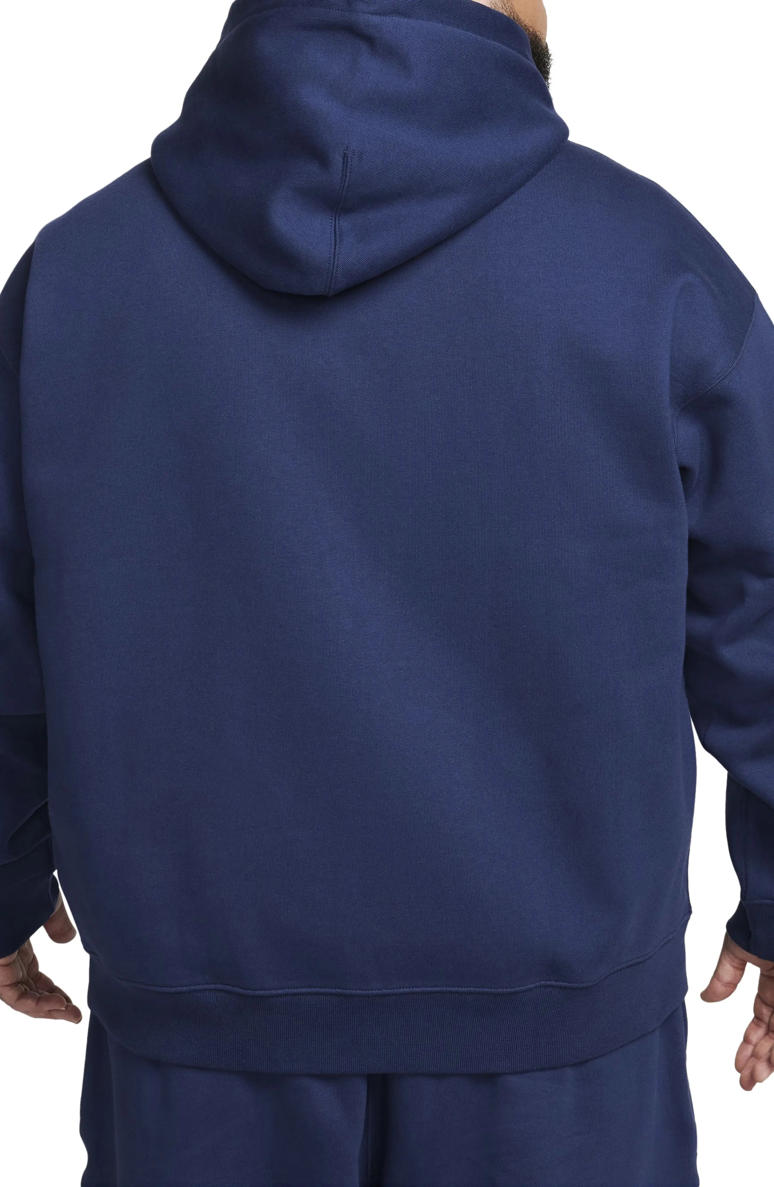 Solo Swoosh Zip Hoodie in Midnight Navy/White - 2