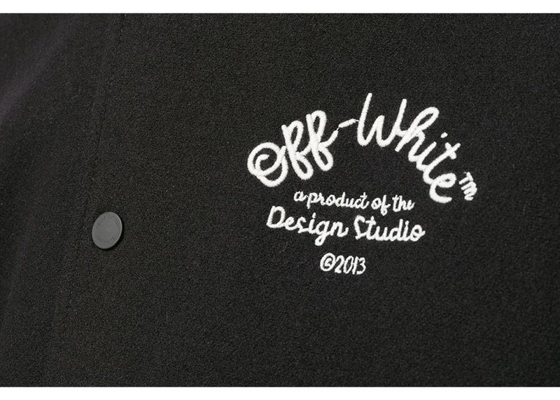 Off-White OFF-WHITE Arrows Varsity Jacket Black/White outlook