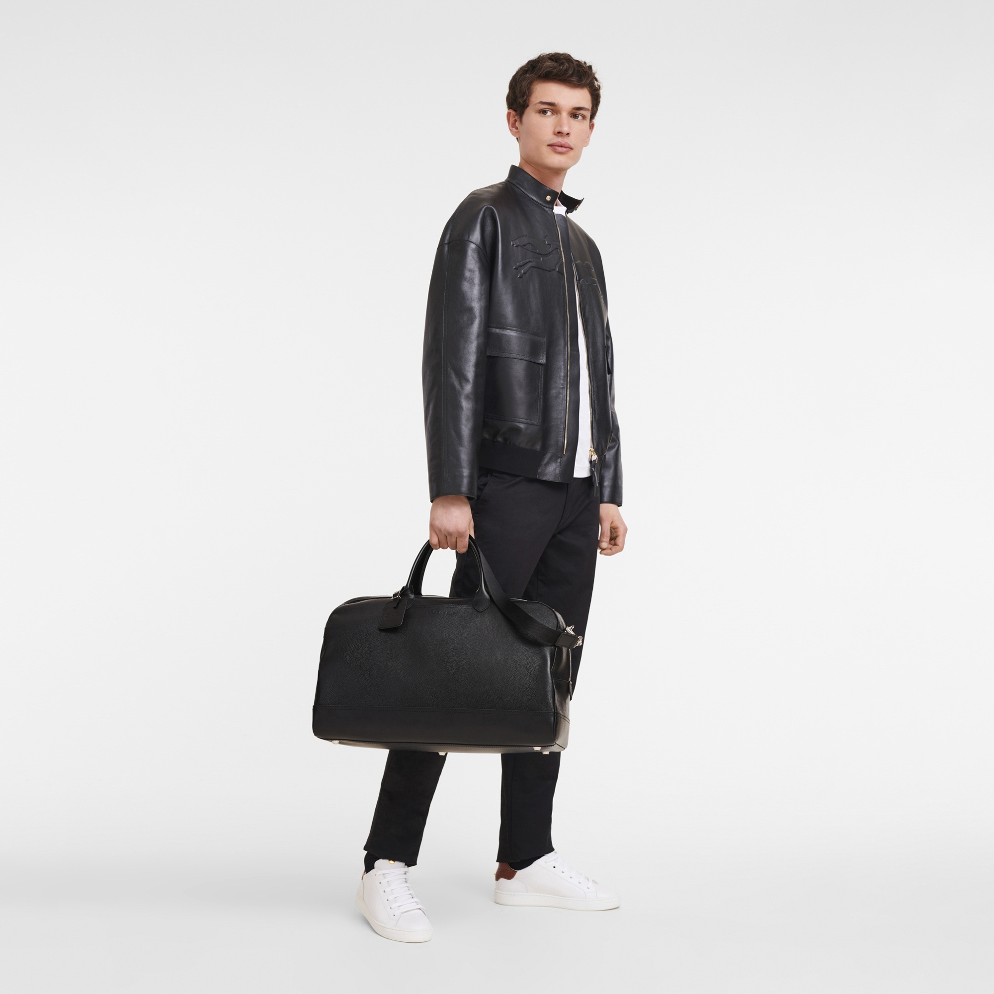 Le Foulonné M Travel bag Black - Leather - 2