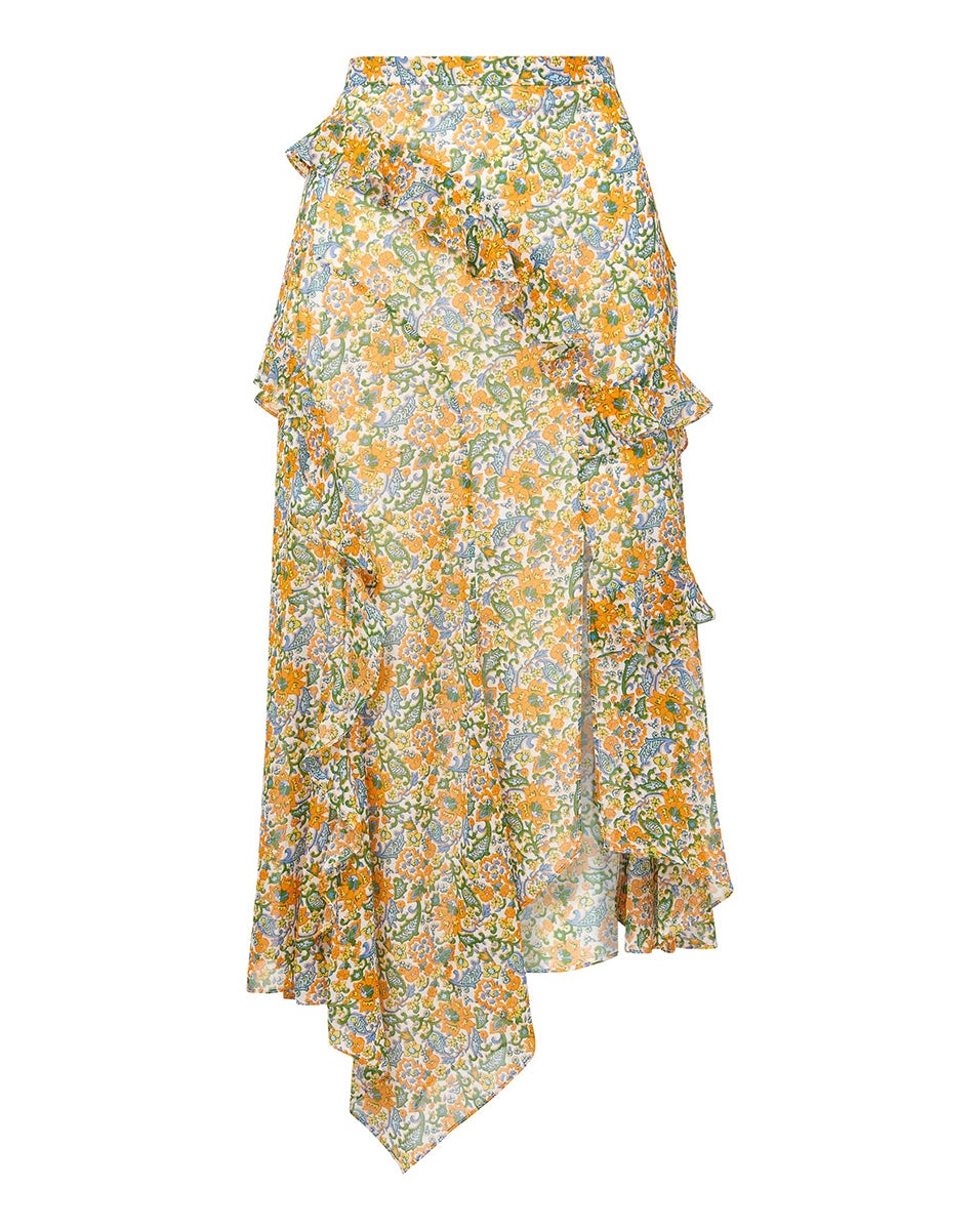ELEONORA FLORAL-PRINT SKIRT - 1