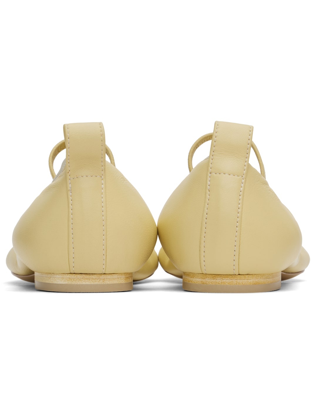 Yellow Square Flat Ballerina Flats - 2