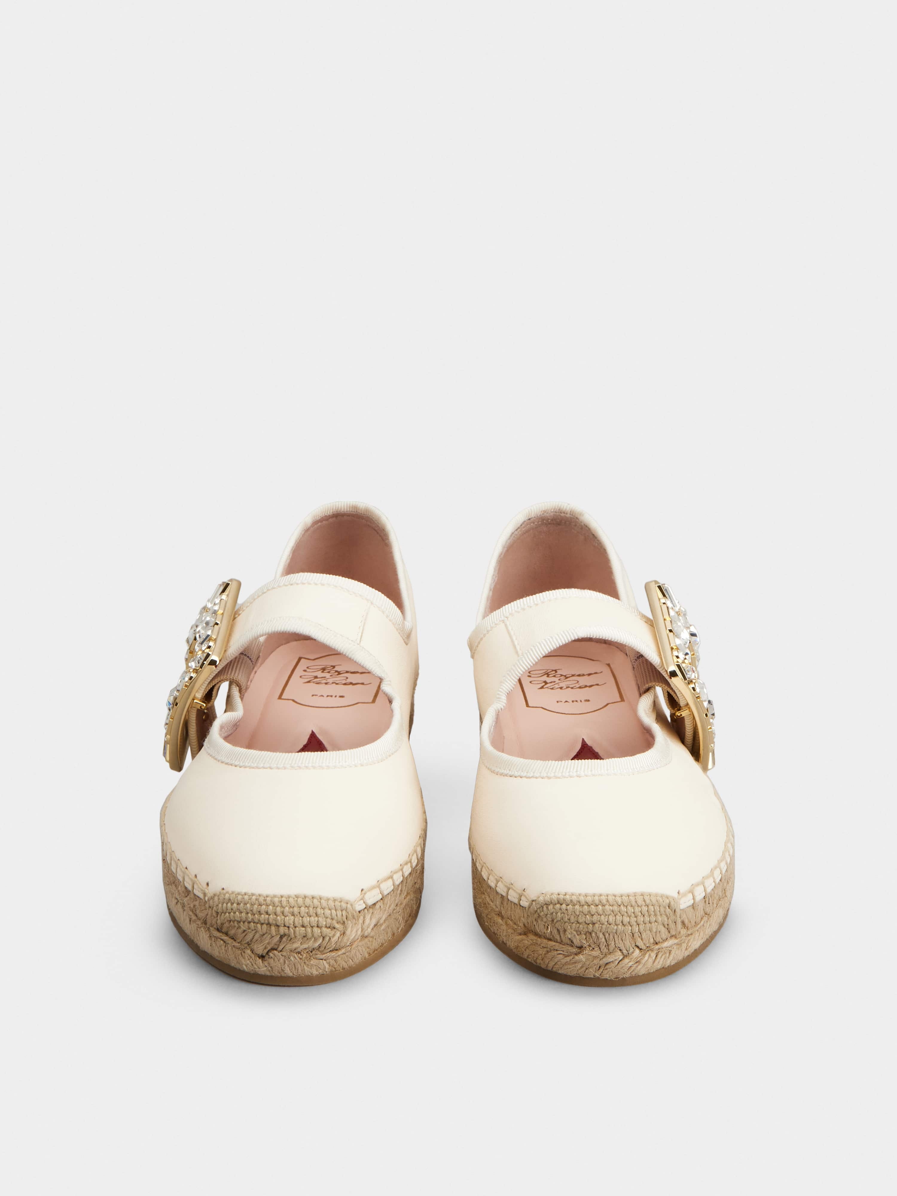 Strass Buckle Babies Espadrilles in Soft Leather - 7