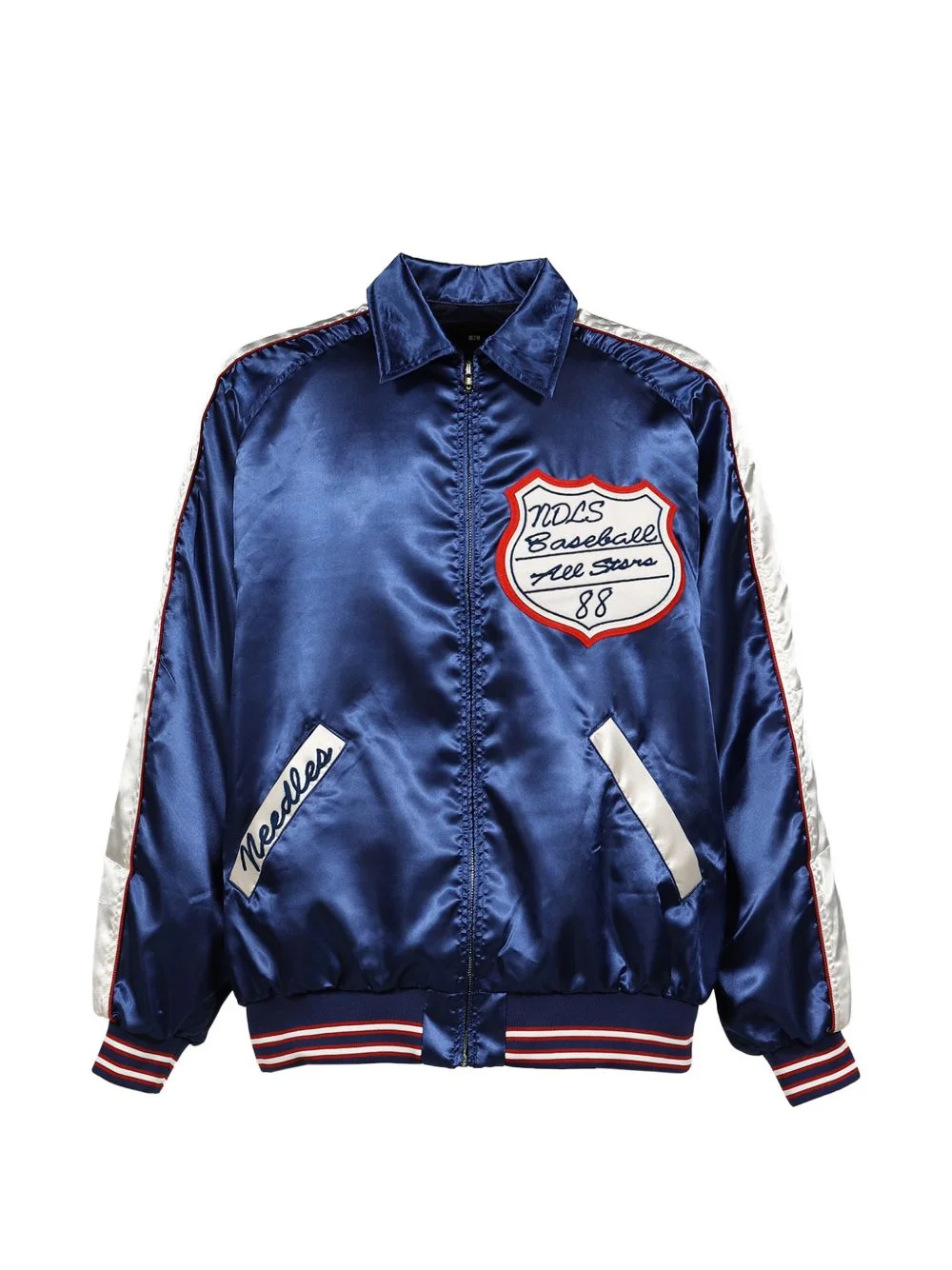 logo-patch bomber jacket - 1