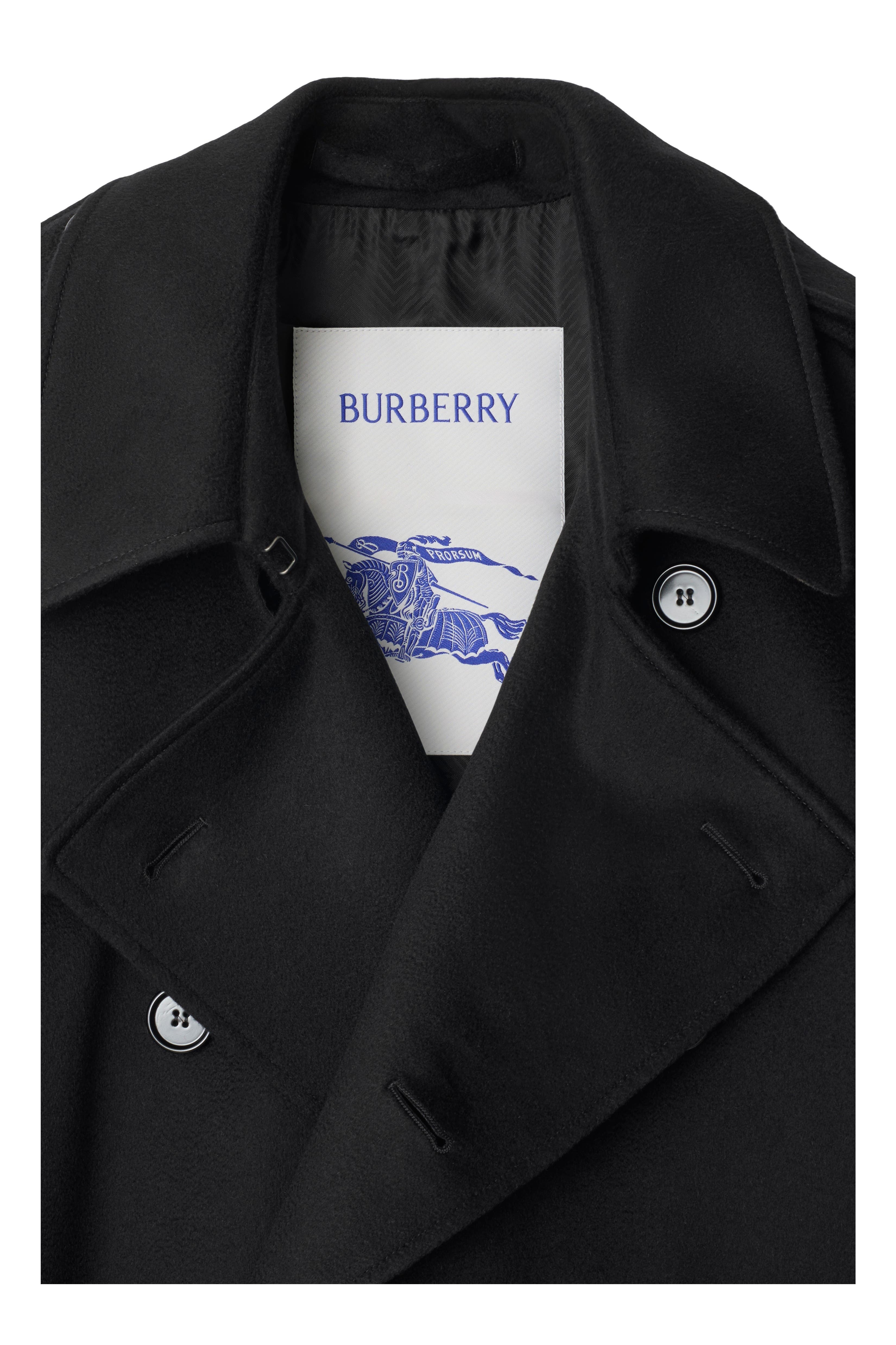 burberry Mid-length Cashmere Trench Coat in Black at Nordstrom - 6