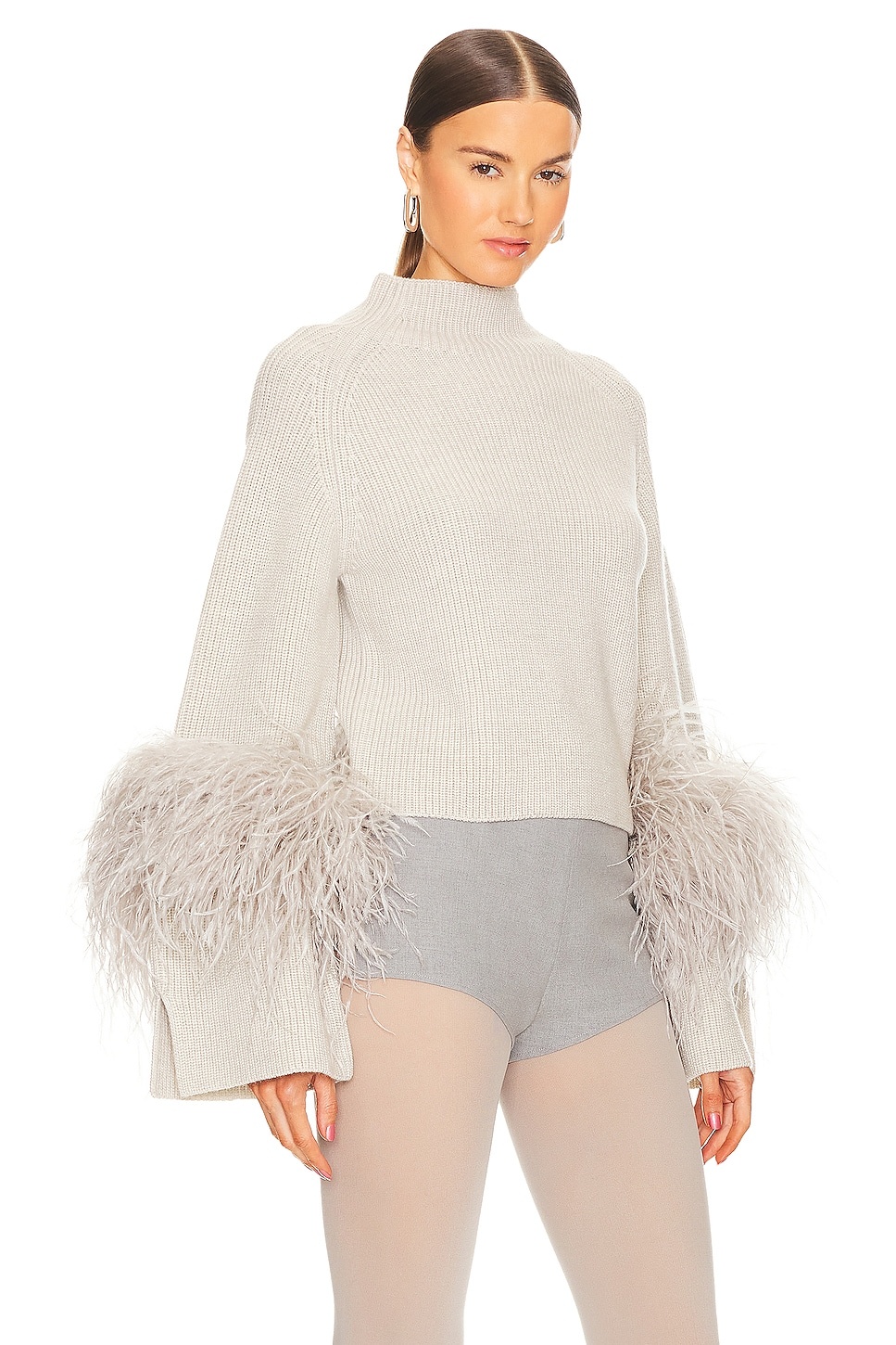 Merino Wool Cropped Sweater - 2