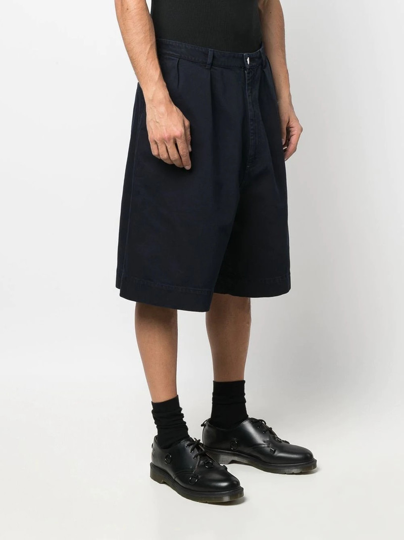 pleat-detail cotton Bermuda shorts 3