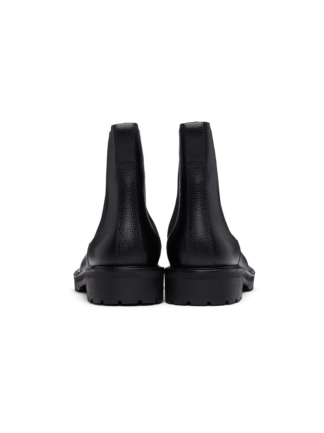 Black Pebble Grain Chelsea Boots - 4