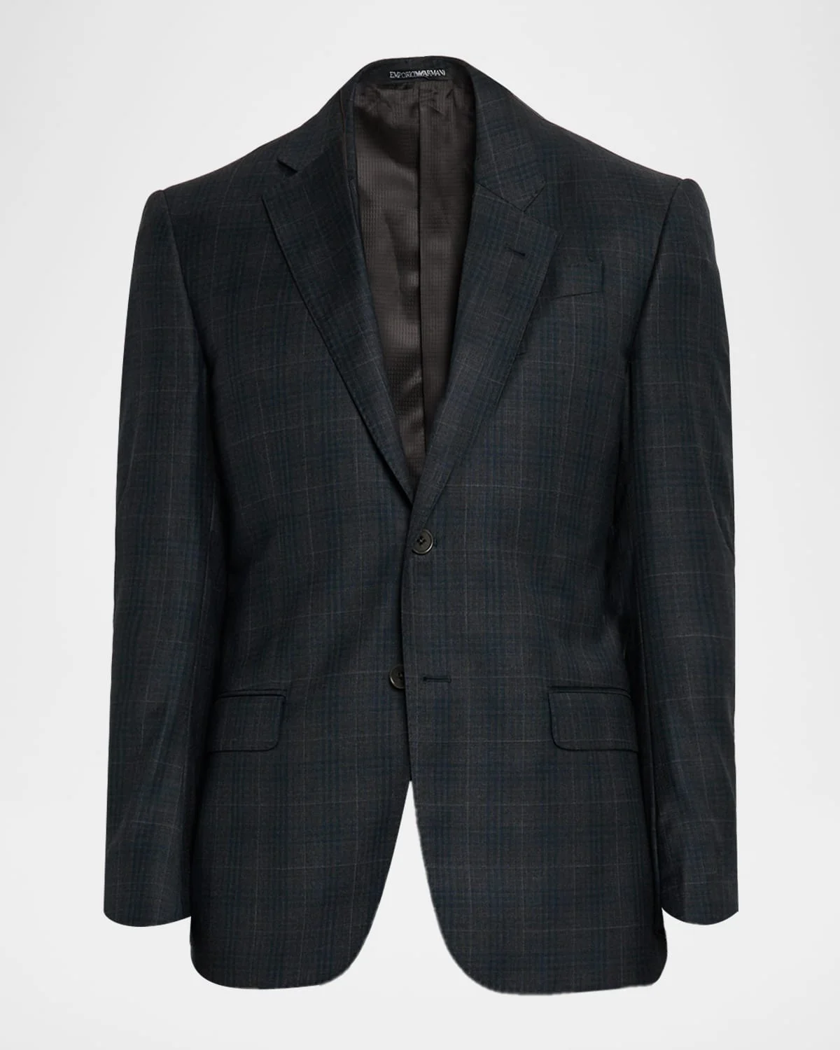 Men's Wool Super 130s Plaid G Line Suit - 1