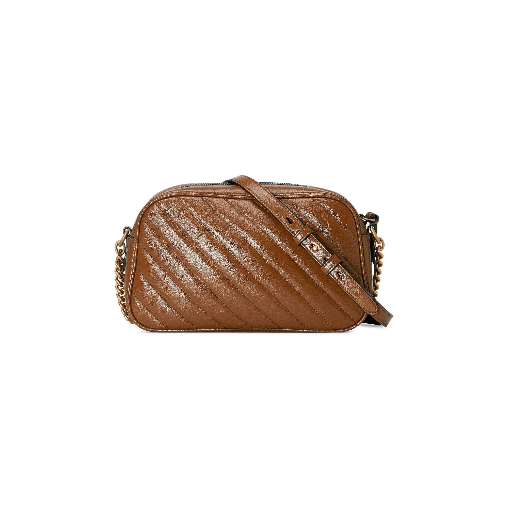 Gucci GG Marmont Small Matelassé Shoulder Bag 'Brown' - 3