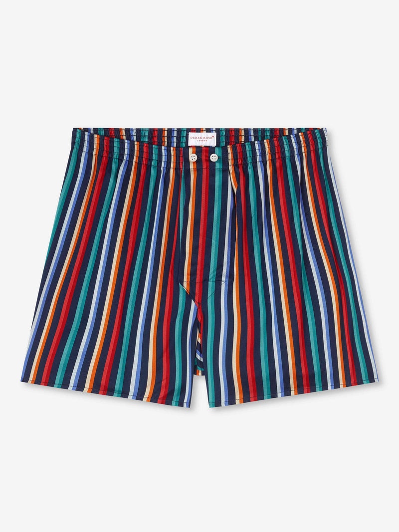 Men's Classic Fit Boxers Wellington 54 Cotton Satin Multi - 1