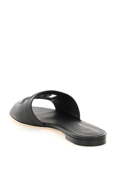 Dolce & Gabbana LEATHER SLIDERS WITH LOGO outlook