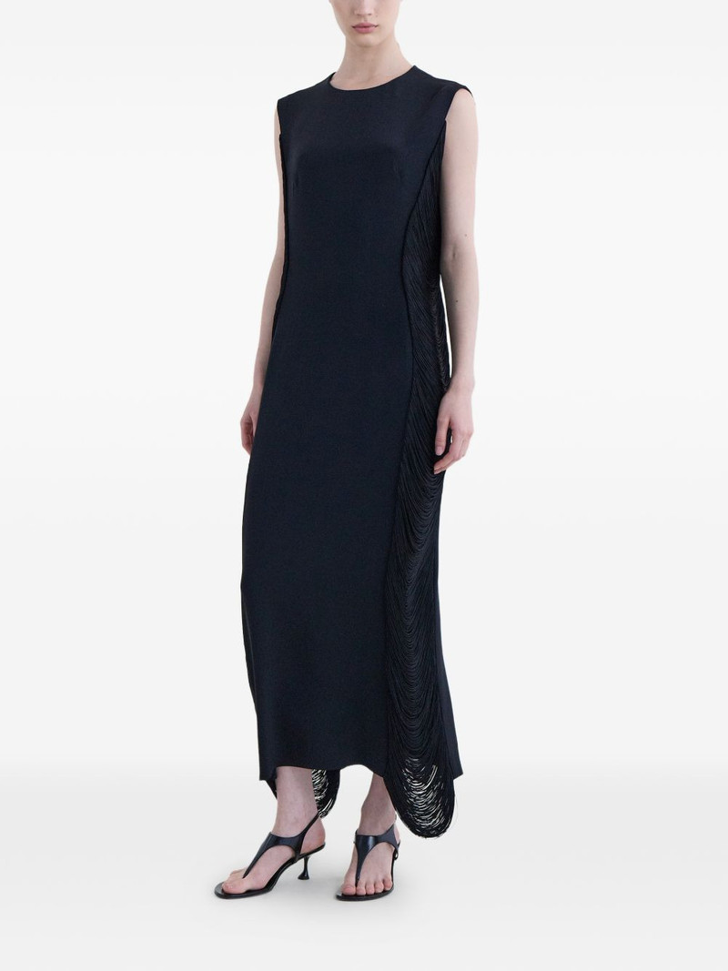FFORME Bianca fringe-detail asymmetric dress outlook