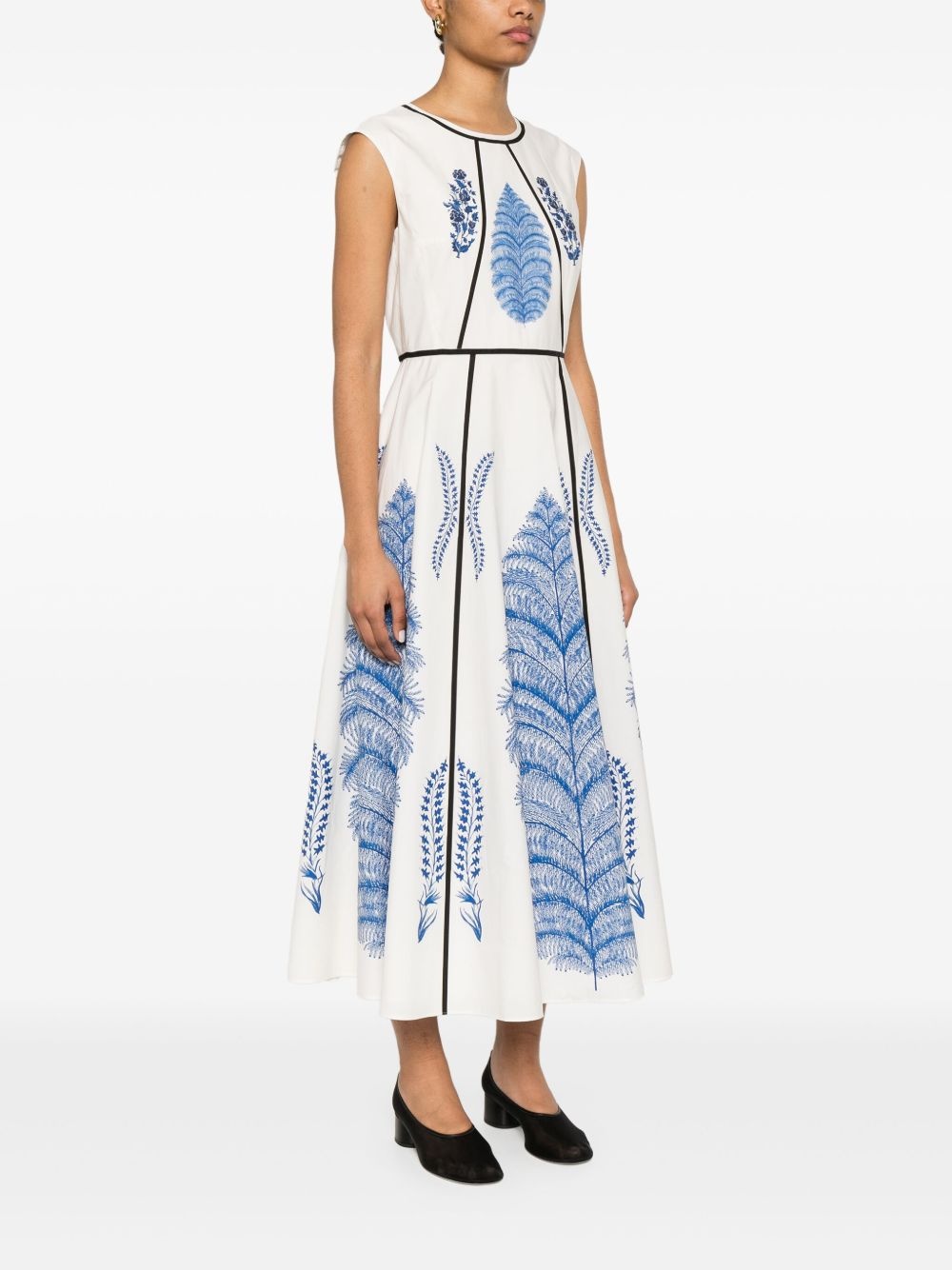 foral-print midi dress - 3