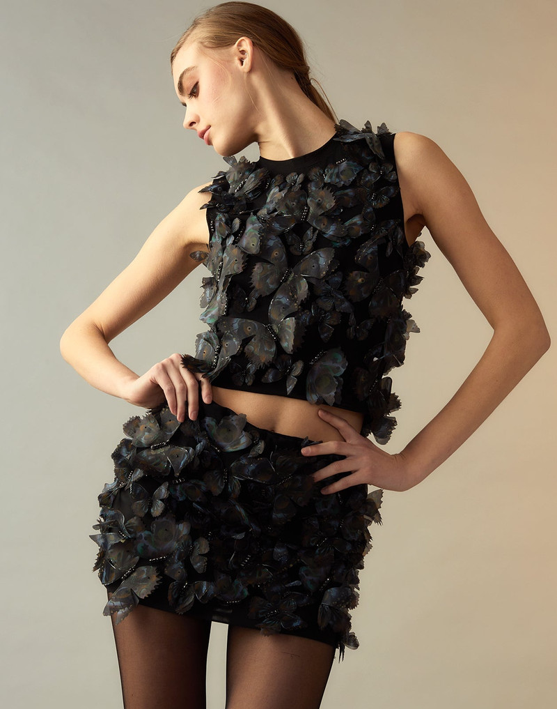 Butterfly Appliqué Skirt 1