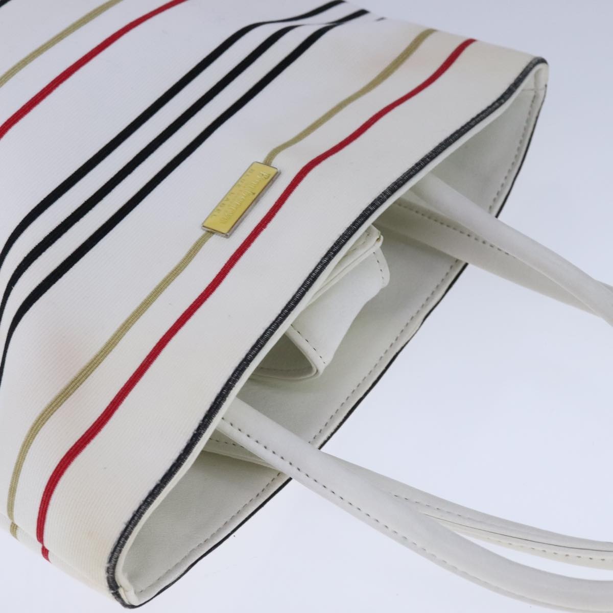 Burberry Hand Bag Canvas White - 6