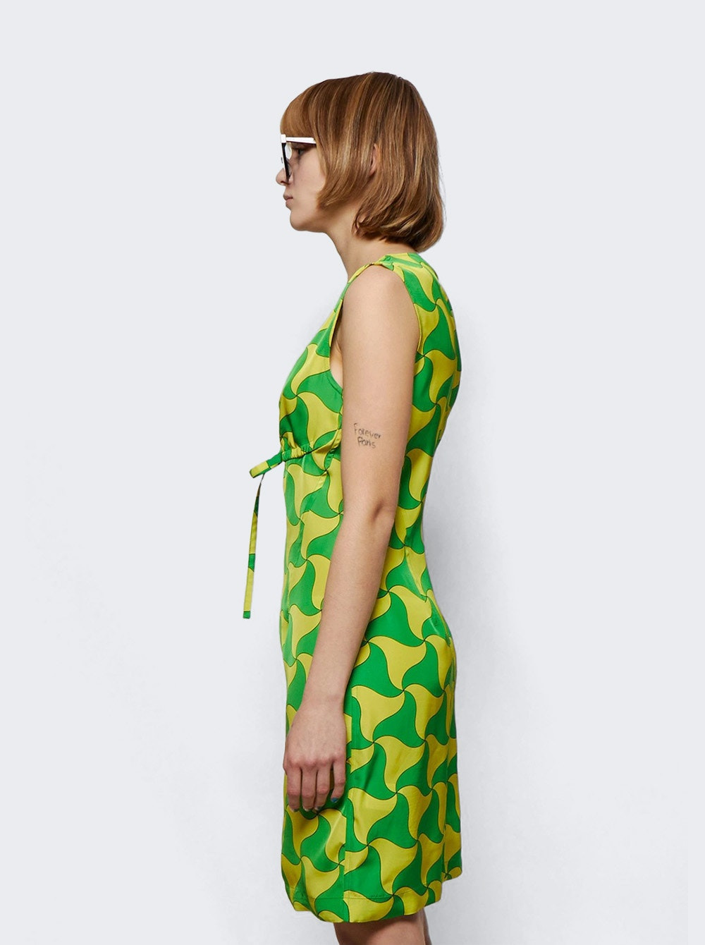 Wavy Triangle Print Dress Parakeet And Kiwi - 4