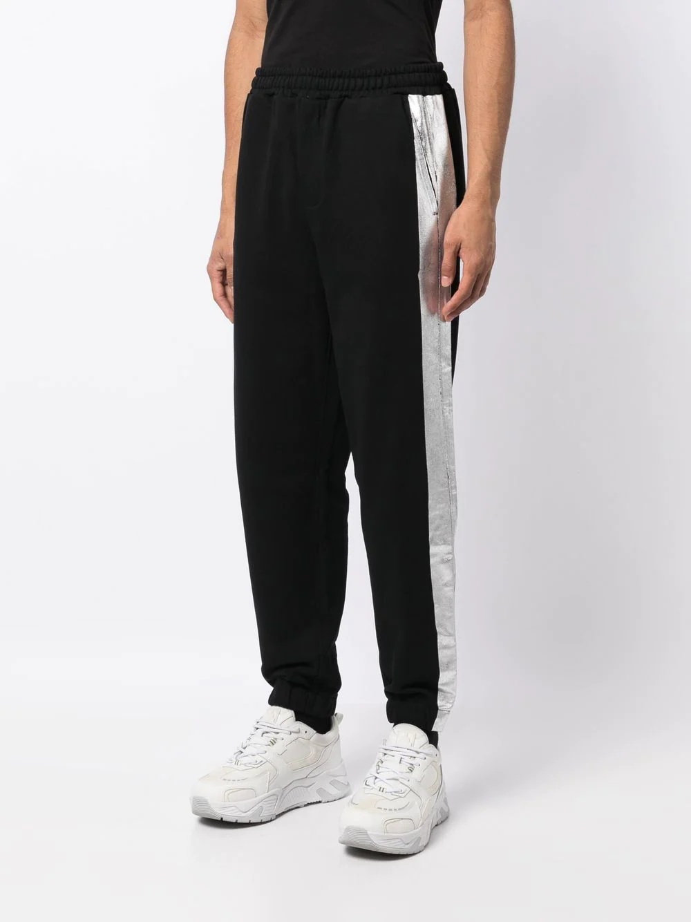 metallic-detail track pants - 3