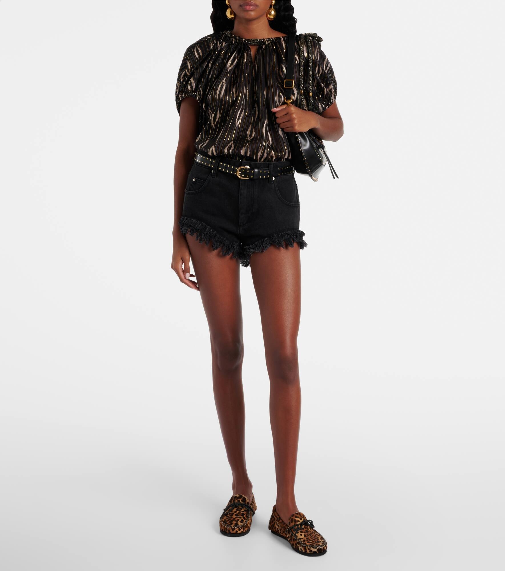 Fitza leopard-print pony hair loafers - 3