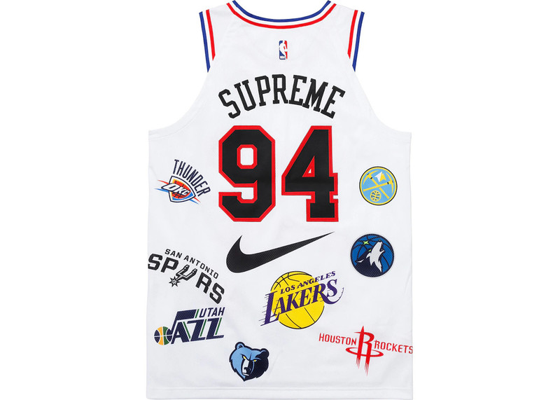Supreme Supreme Nike/NBA Teams Authentic Jersey White outlook