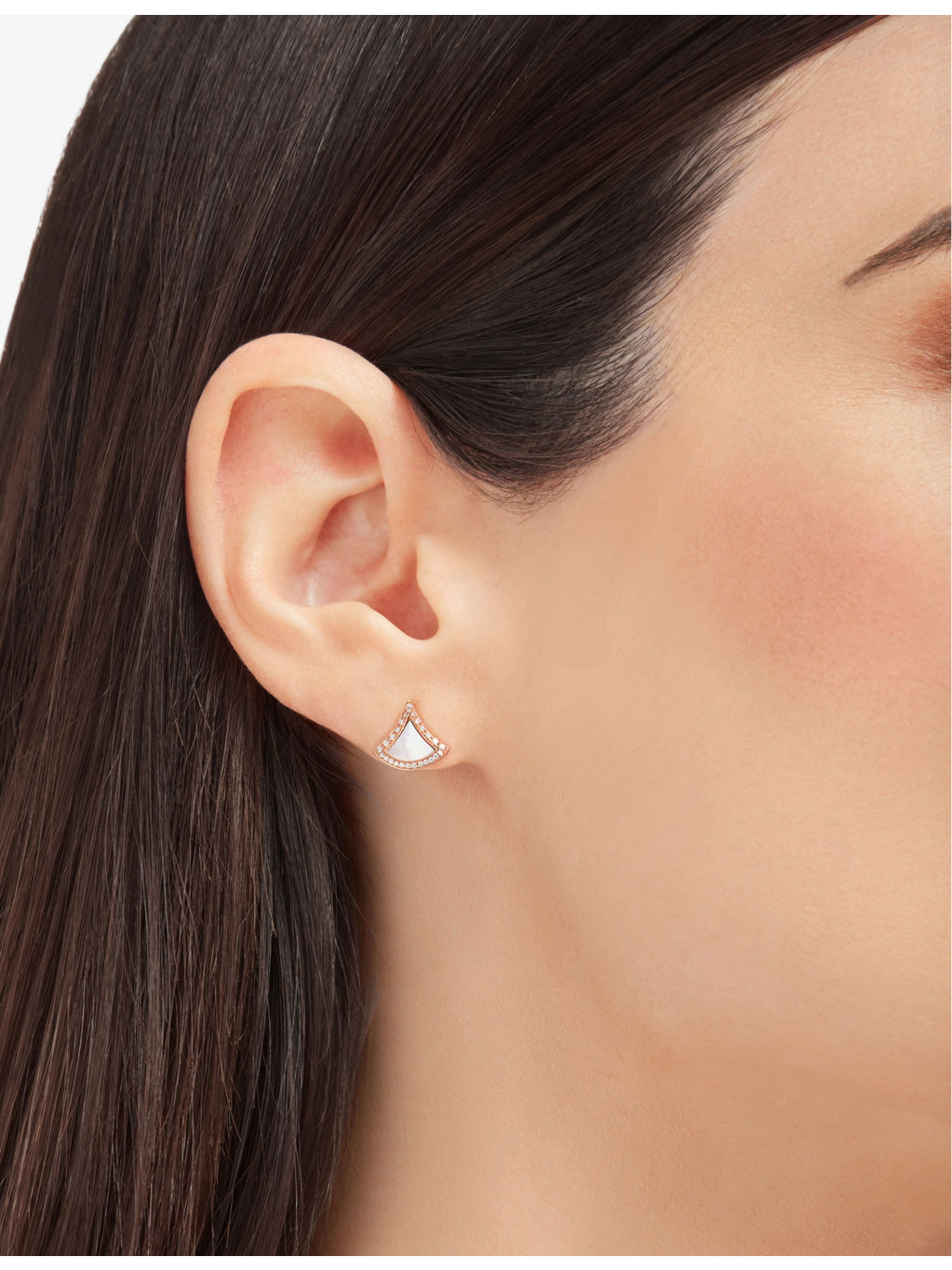 Divas’ Dream 18ct rose-gold, 0.1ct diamond and mother-of-pearl earrings - 5