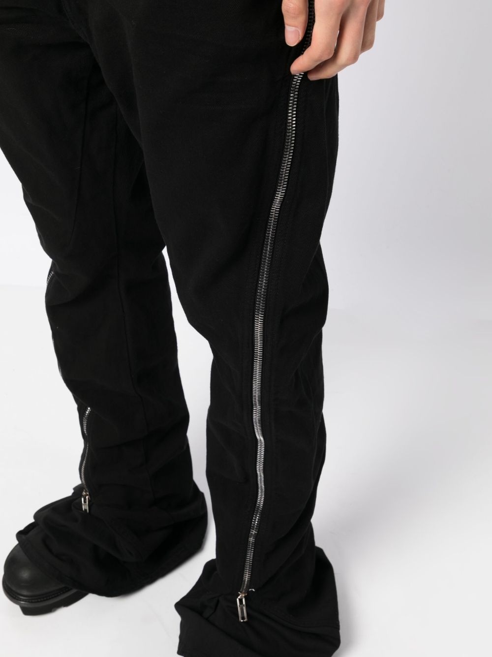 expandable-sides zipped trousers - 5