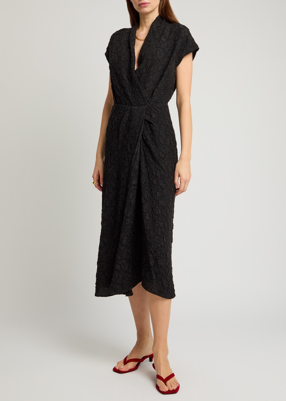 Dries Van Noten Dilian Wrap-effect Cloqué Midi Dress - 4