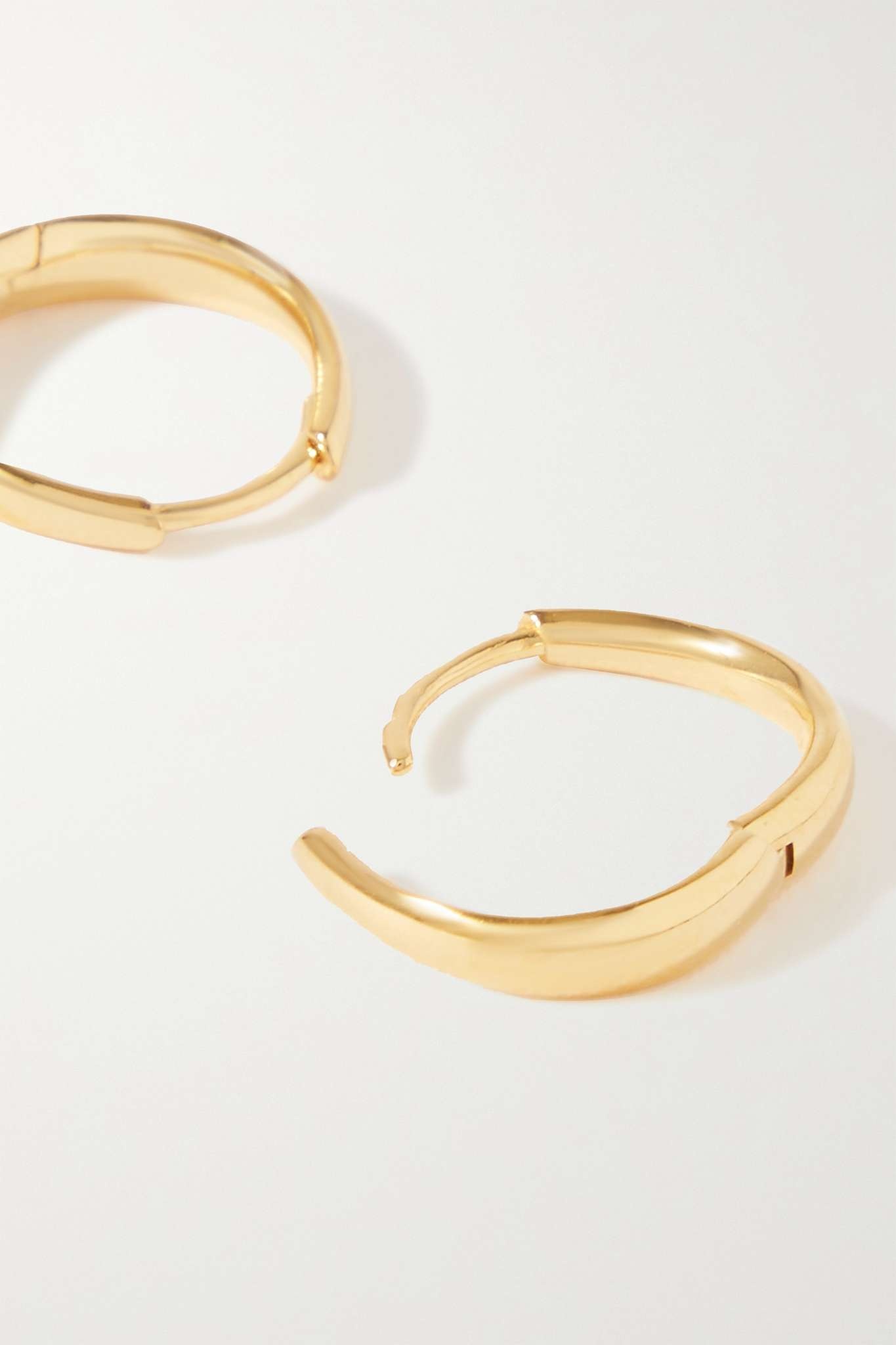 Intrinsic medium gold vermeil hoop earrings - 3