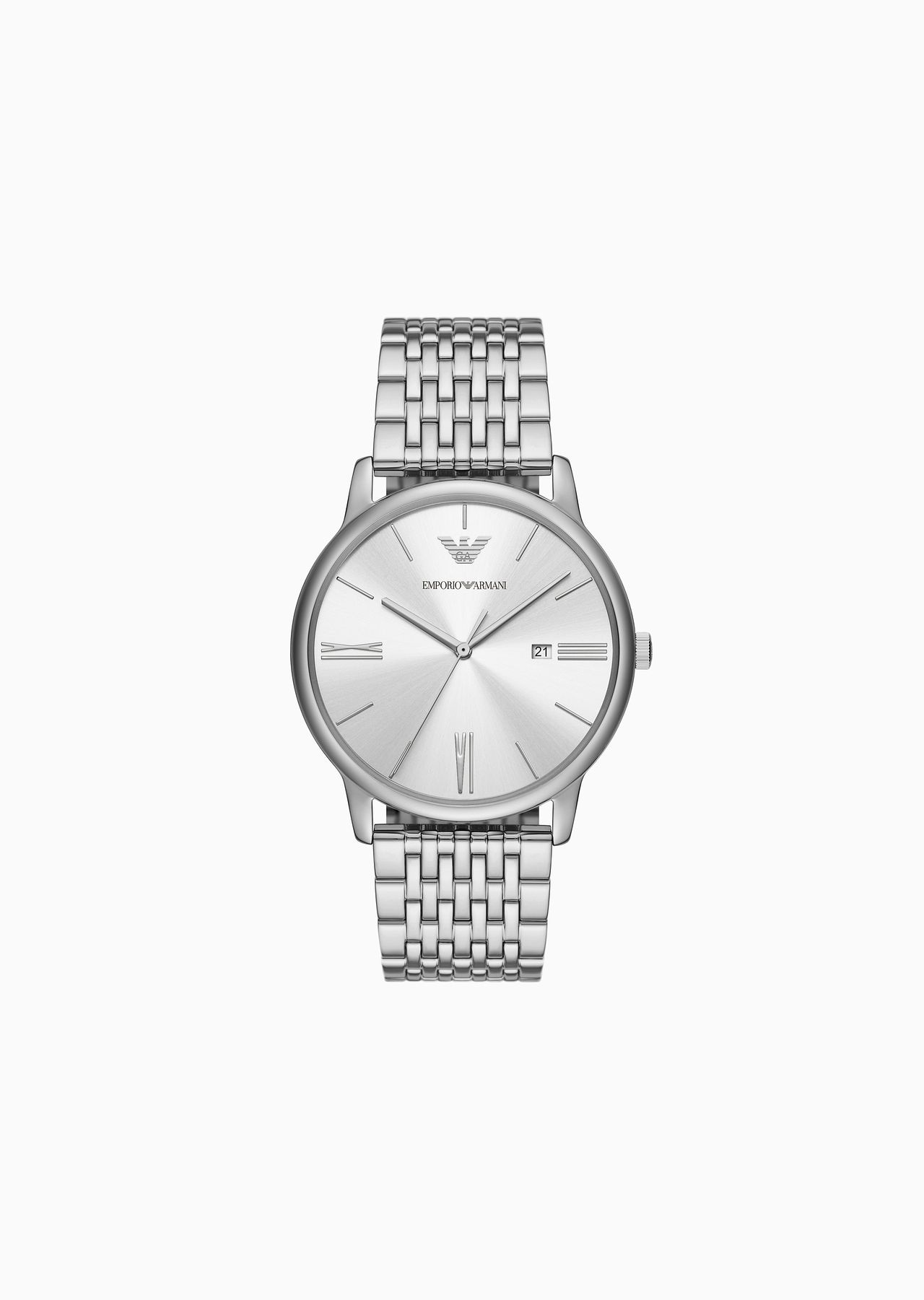 Three-Hand Date Stainless Steel Watch - 1