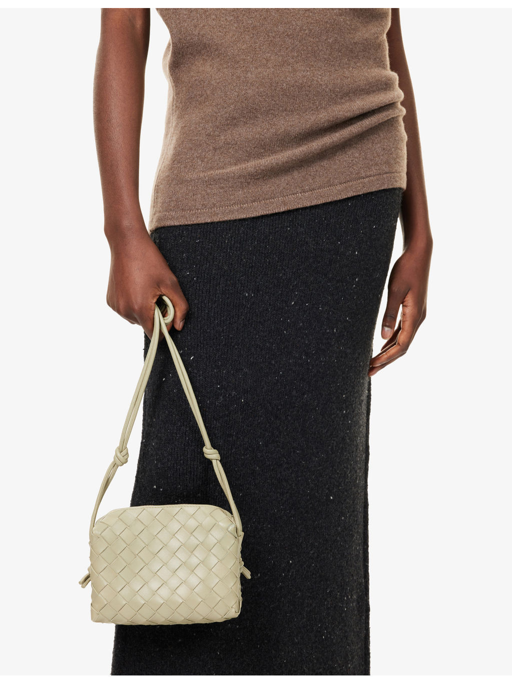 Loop mini intrecciato leather cross-body bag - 2