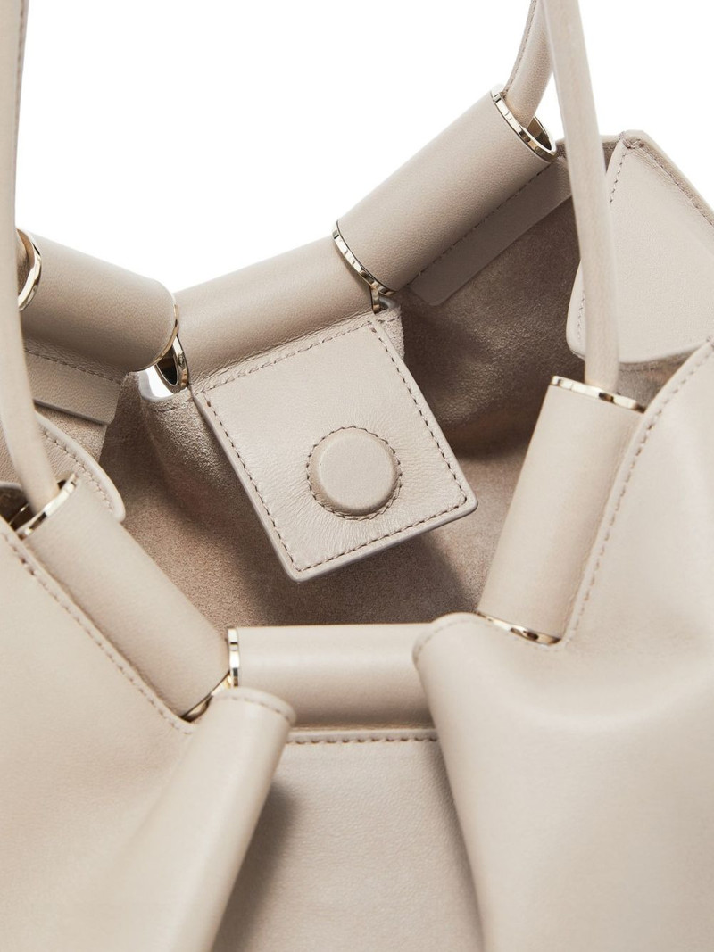 gathered-detail leather shoulder bag 4