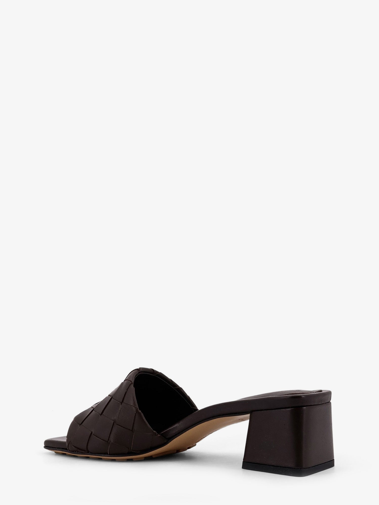 Bottega Veneta Leather Heel Sandals With Intrecciato Motif - 3