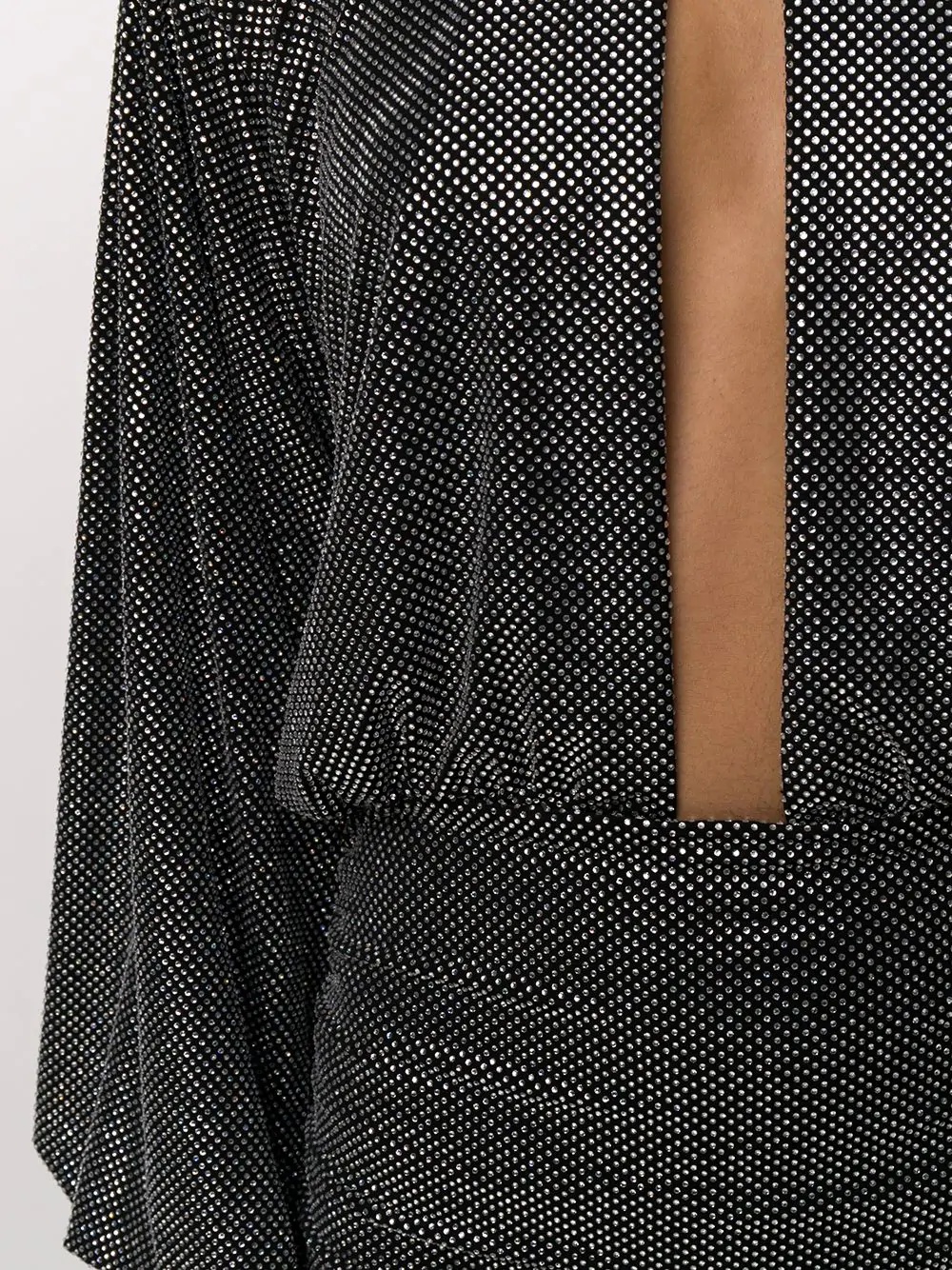 encrusted rhinestone jersey dress - 5