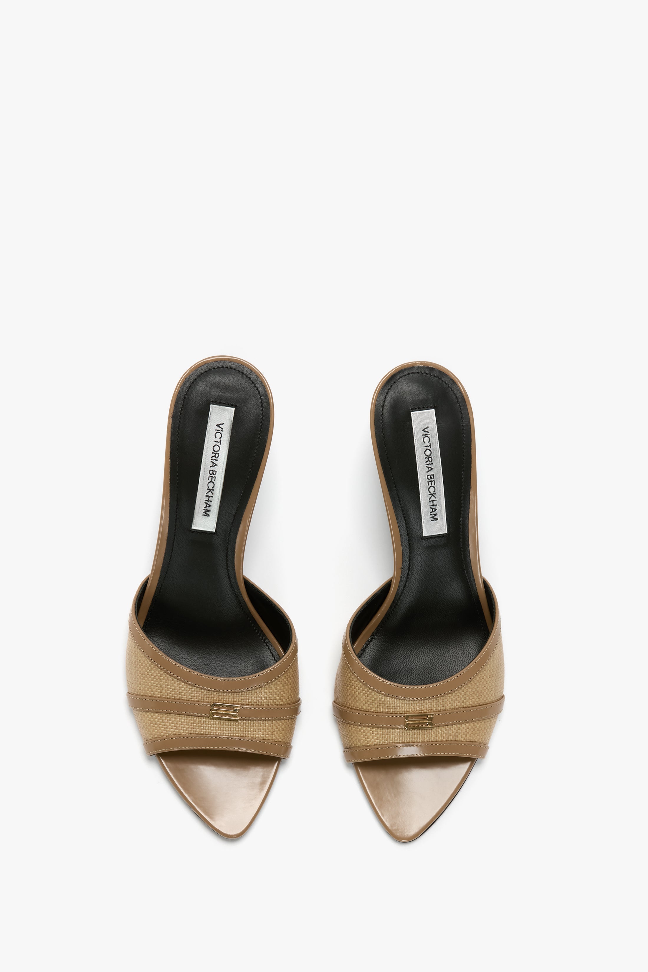 Rafia Open Toe Mule In Light Beige - 4