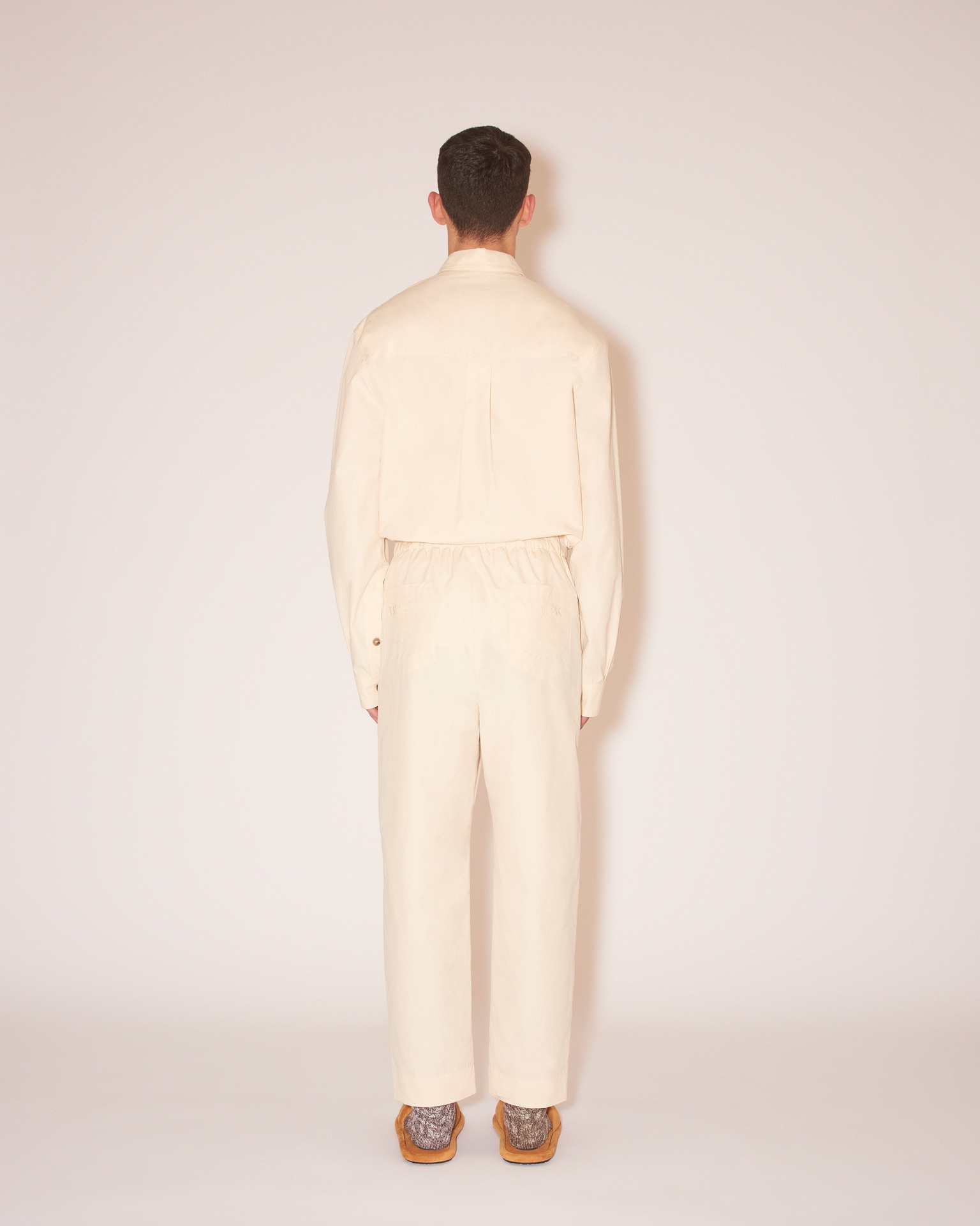 JARI - Laser-cut shirt - Creme - 5